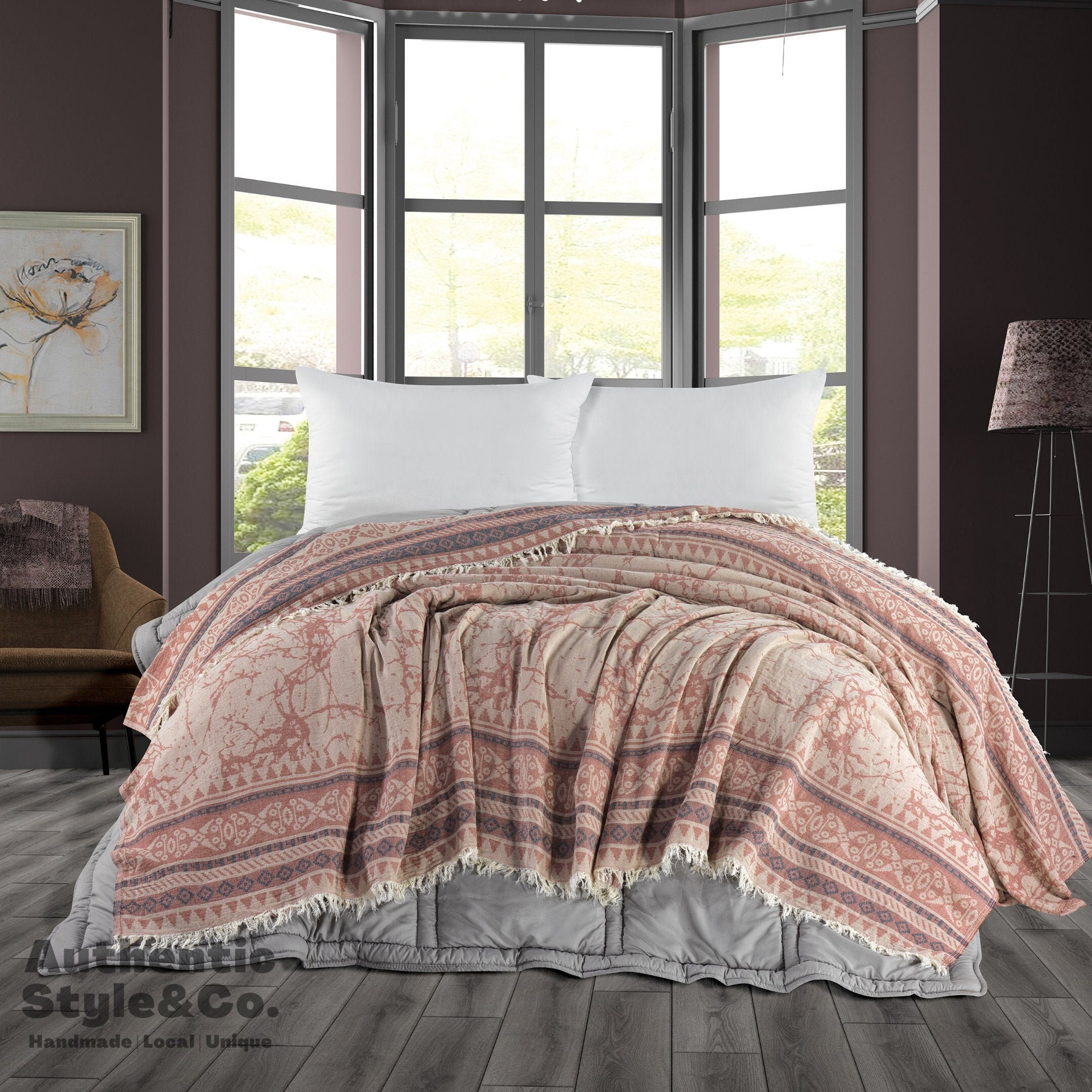 King Size Cotton Blanket & Throw Lightweight King Size | Etsy