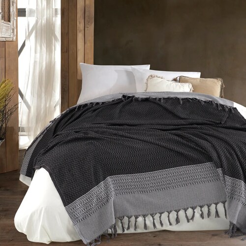 King & Queen Size Bedspread Natural Cotton Couch Sofa Throw Etsy