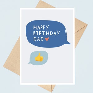 Thumbs Up Dad | Funny | Greeting Card | Father's Day | Birthday Card | Father's Day Card | Dad | Daddy | Card for Dad