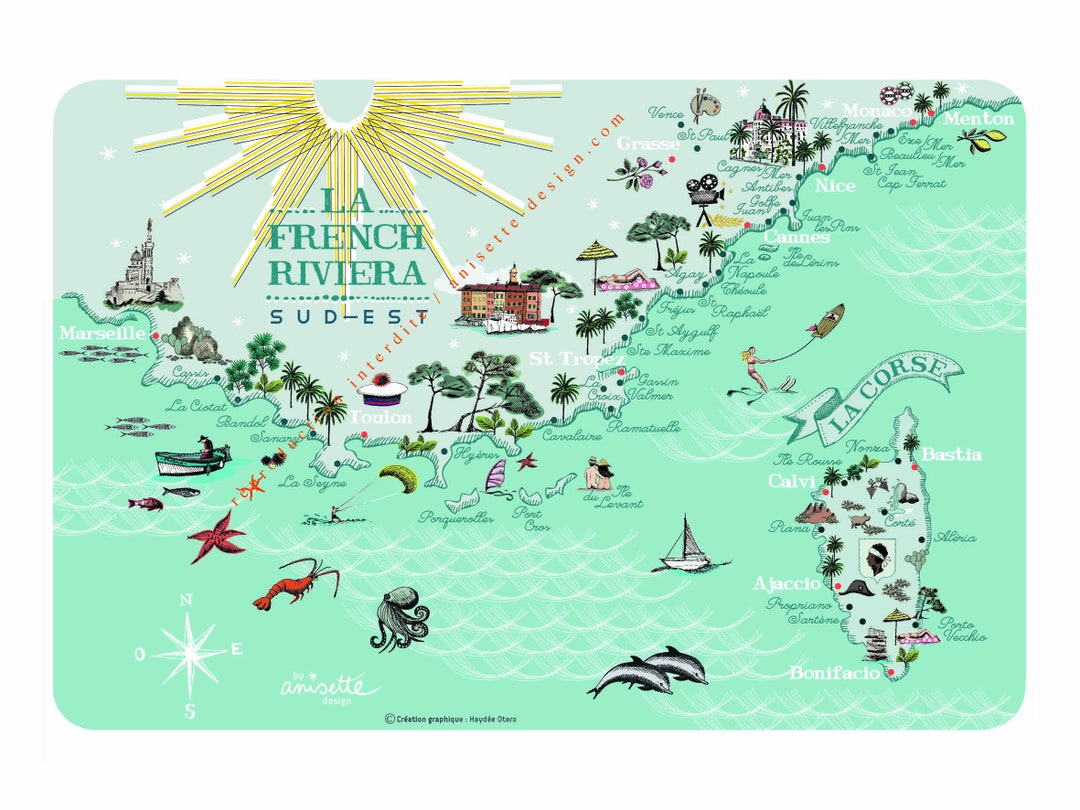 French MAP Riviera Etsy - Il 1080xN.5566075440 H4et