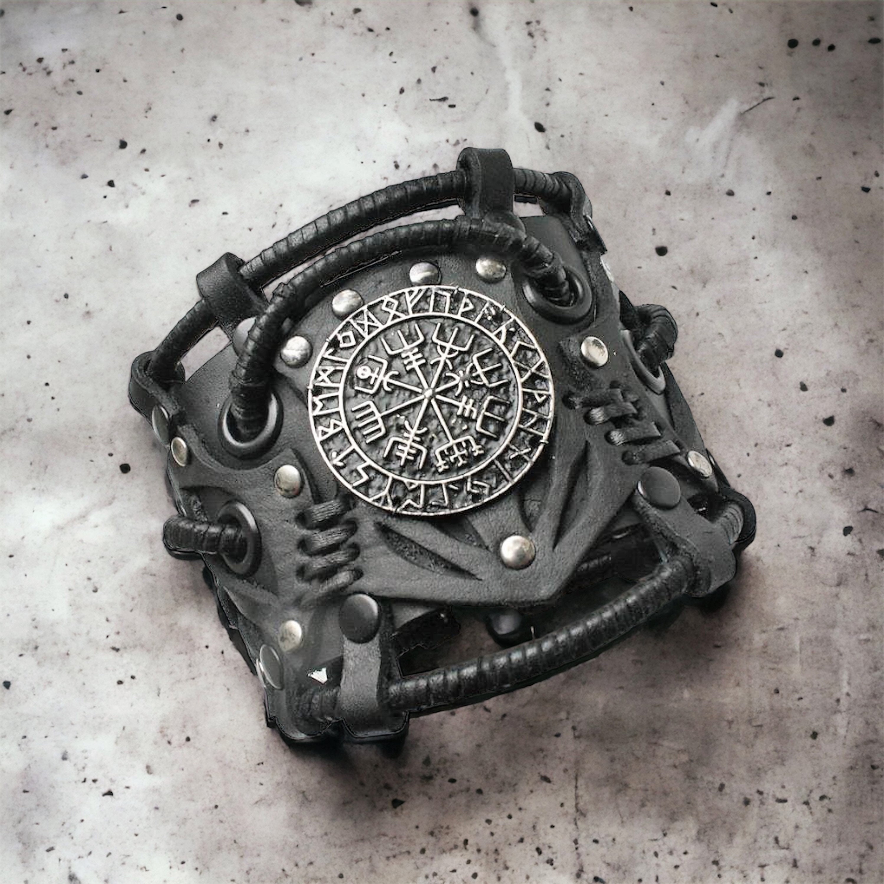 Bracciale Vichingo Norvegese Da Uomo Valknut, Braccialetto Con - Foto 10