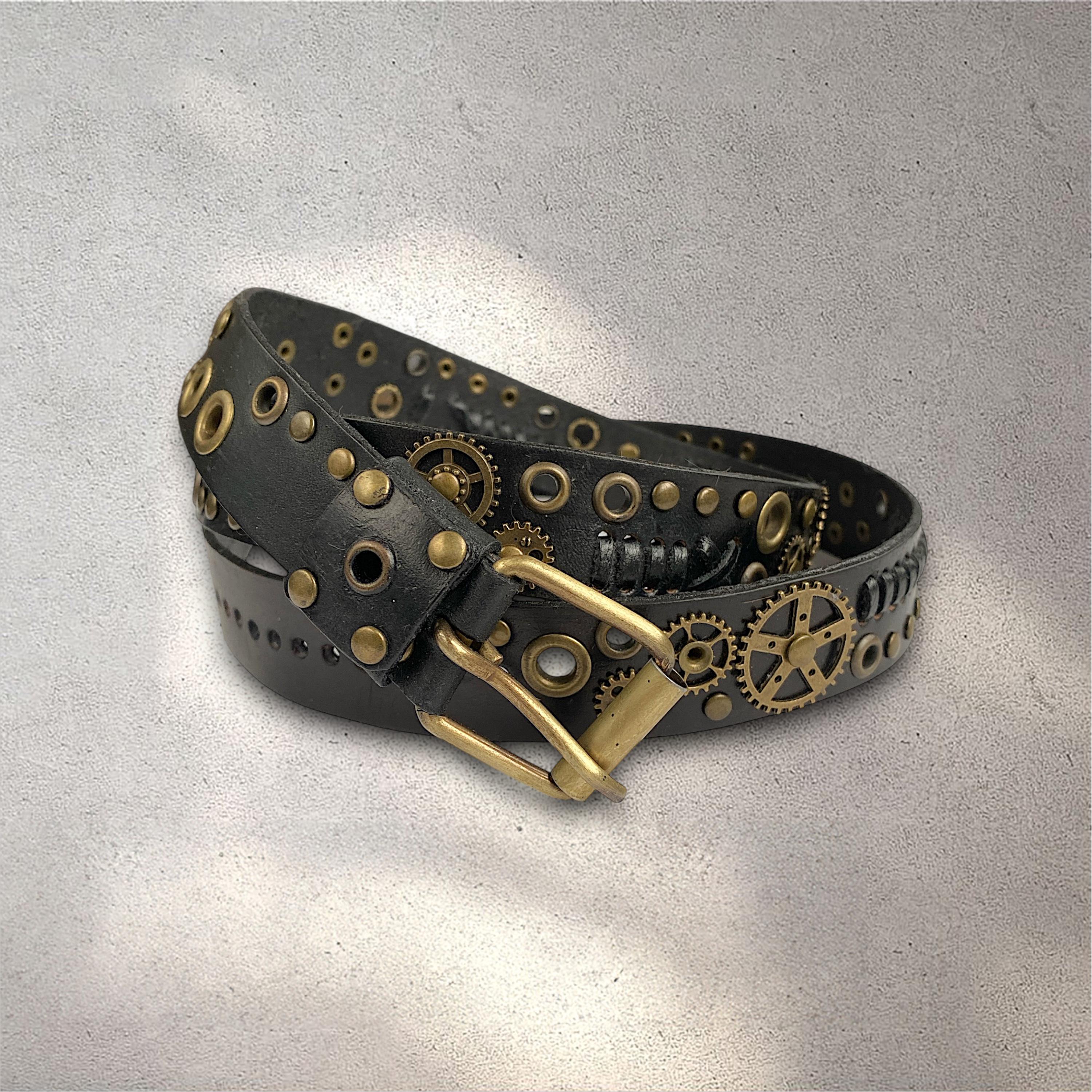 HTC SOLID BRASS 「BLACK TRASH」studs belt HTC SOLID BRASS 「BLACK