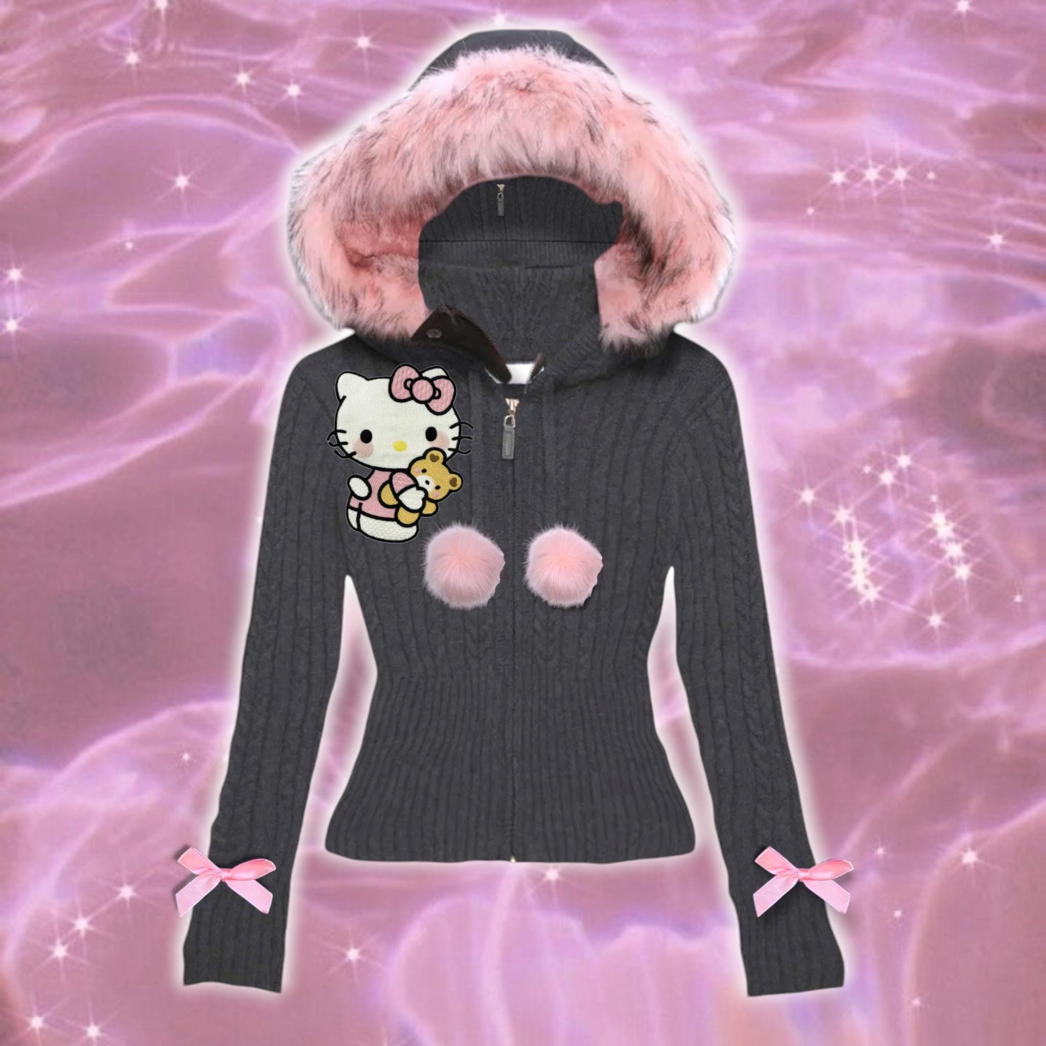 00s riders boa jacket japanese label y2k archive fur jacket grunge