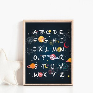 Alphabet Print - Nursery Print - Nursery Wall Art - Children&#39;s Prints - Children&#39;s Wall Art - Alphabet Poster - Alphabet Wall Art