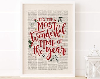 Christmas Printable Wall Art, Merry Christmas Print, Holiday Printable Christmas Poster, Digital Download Christmas Art Holiday Decor