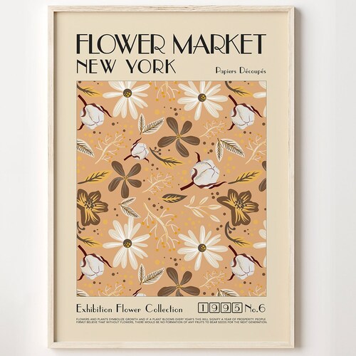 New York Flower Market Poster Flower Market Print Printable Etsy