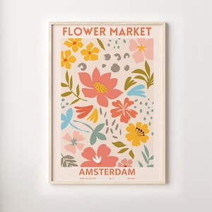 Flower Market Poster, Flower Market Prints, Tokyo Digital Download, Amsterdam Flower Market, Matisse Flower Printable Poster, Florist Gift