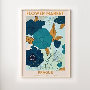 Flower Market Print, Flower Market Poster, Flower Market Poster Prague, Flower Wall, Flower Shop Sign, Flower Print, Florist Gift, Wall Art