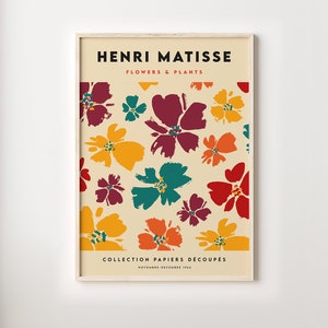 Matisse Flower Poster, Digital Download Flower Market Prints, Matisse CutOut, Henri Matisse Print Plant, Tokyo Flower Printable Poster