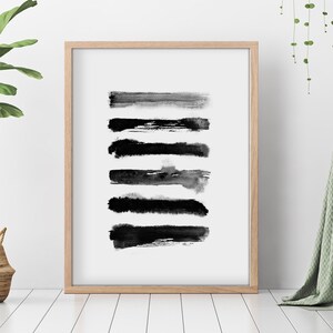 Printable Abstract Art, Watercolor Wall Art Print, Black Watercolor Print, Black Abstract Art, Abstract Watercolor Art, Printable Art