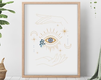 Modern Witch Esoteric Wall Art in a Choice of 5 Sizes Mother Nature's All Seeing Eye Fine Art Print