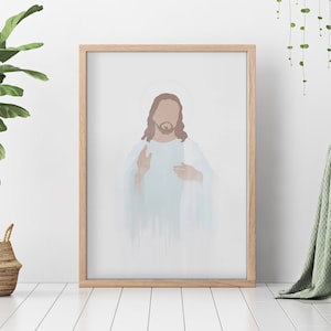 Jesus the Christ Watercolor, Jesus Picture, Digital Download, Jesus Christ LDS picture, LDS Art