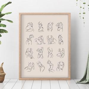 Frauen Wandkunst, Body Positivity Druck, schöne Körper Druck, Frauen Empowerment Druck, Vielfalt Kunst, feministische Kunst, Body Positivity Kunst