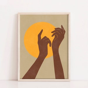Feminist Art Print, Girl Power Wall Art, Feminist Poster, Empowered Women Print, Hands Printable, Strong Female Art, Black Lives Matter