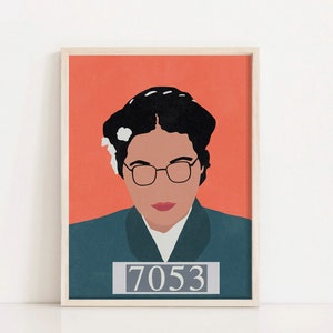 Rosa Parks Print, Feminist Print, Feminism, Feminist Icon Rosa Parks Art, Feminist Poster, Rosa Parks Poster, Civil Rights, Strong Women
