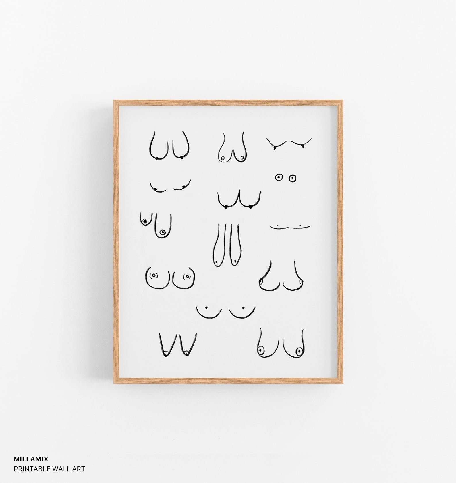 Boobs Print, Boob Art, Gift for Her, Feminist Art, Black and White Art  Print, Bold Wall Art, Feminist Wall Art, Minimalist Art, Dorm Decor -   Norway