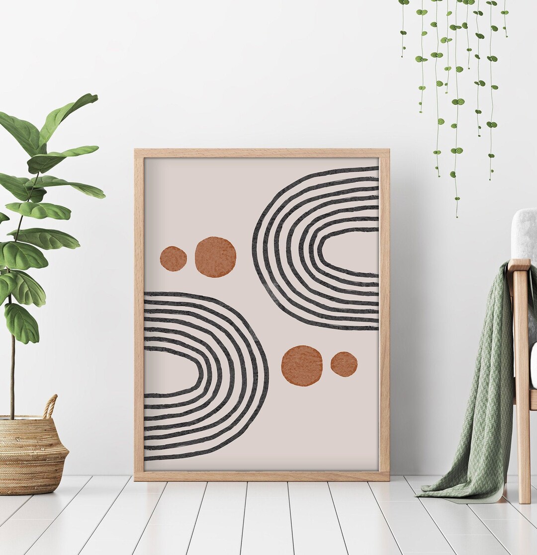 Neutral Wall Art Boho Decor Abstract Rainbow Printable Wall Art Digital