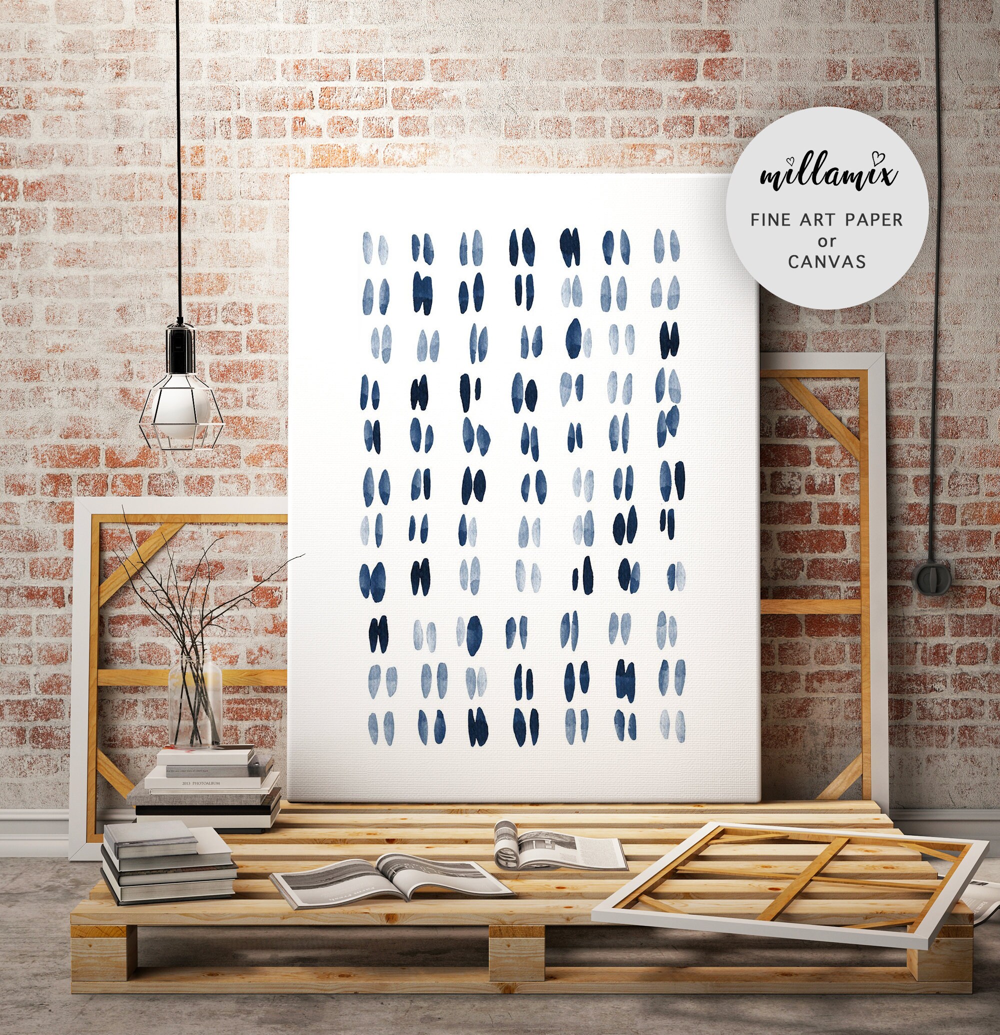 Printable Wall Art Blue Abstract Art Blue Watercolor Print | Etsy