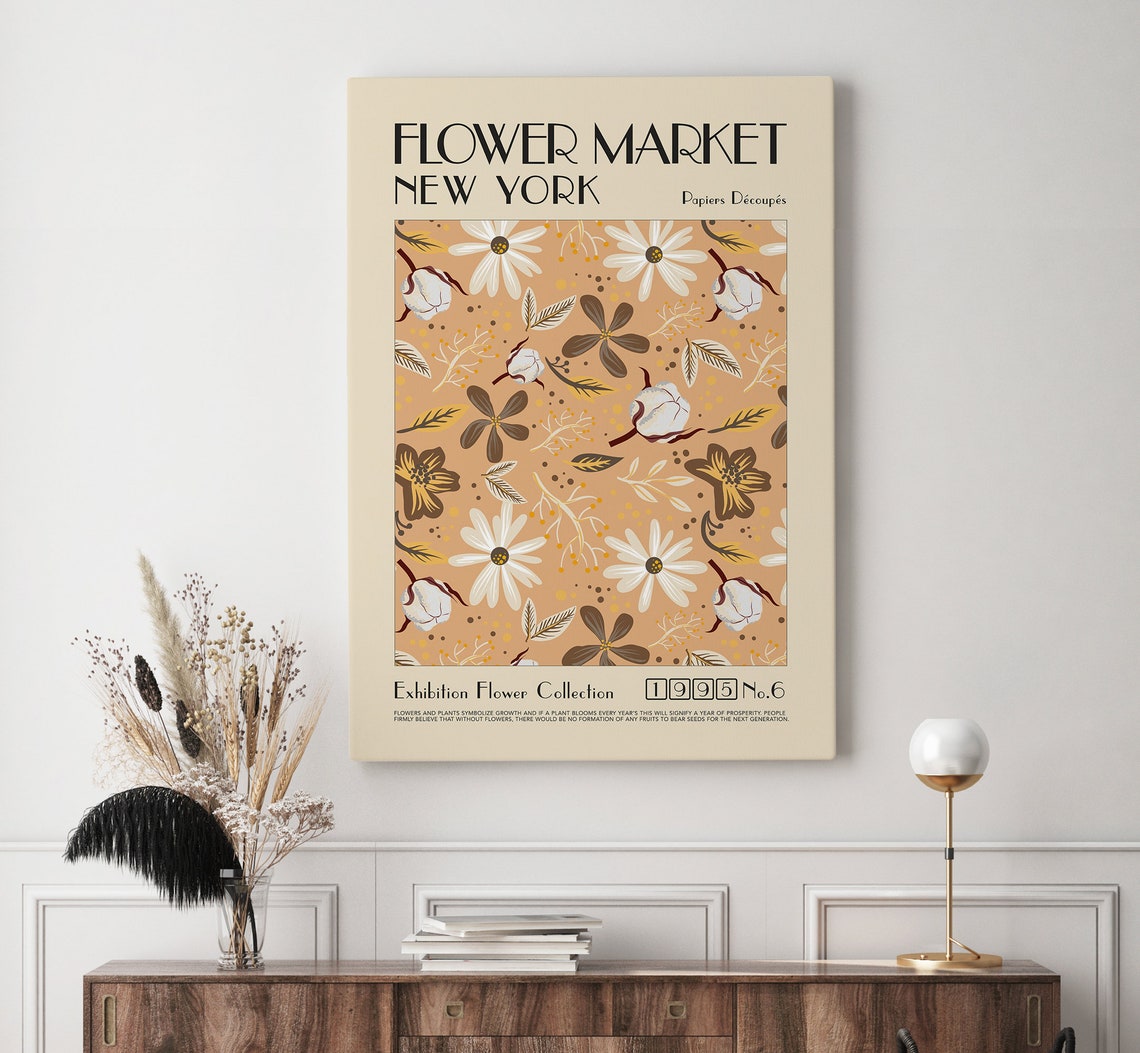 New York Flower Market Poster Flower Market Print Printable Etsy