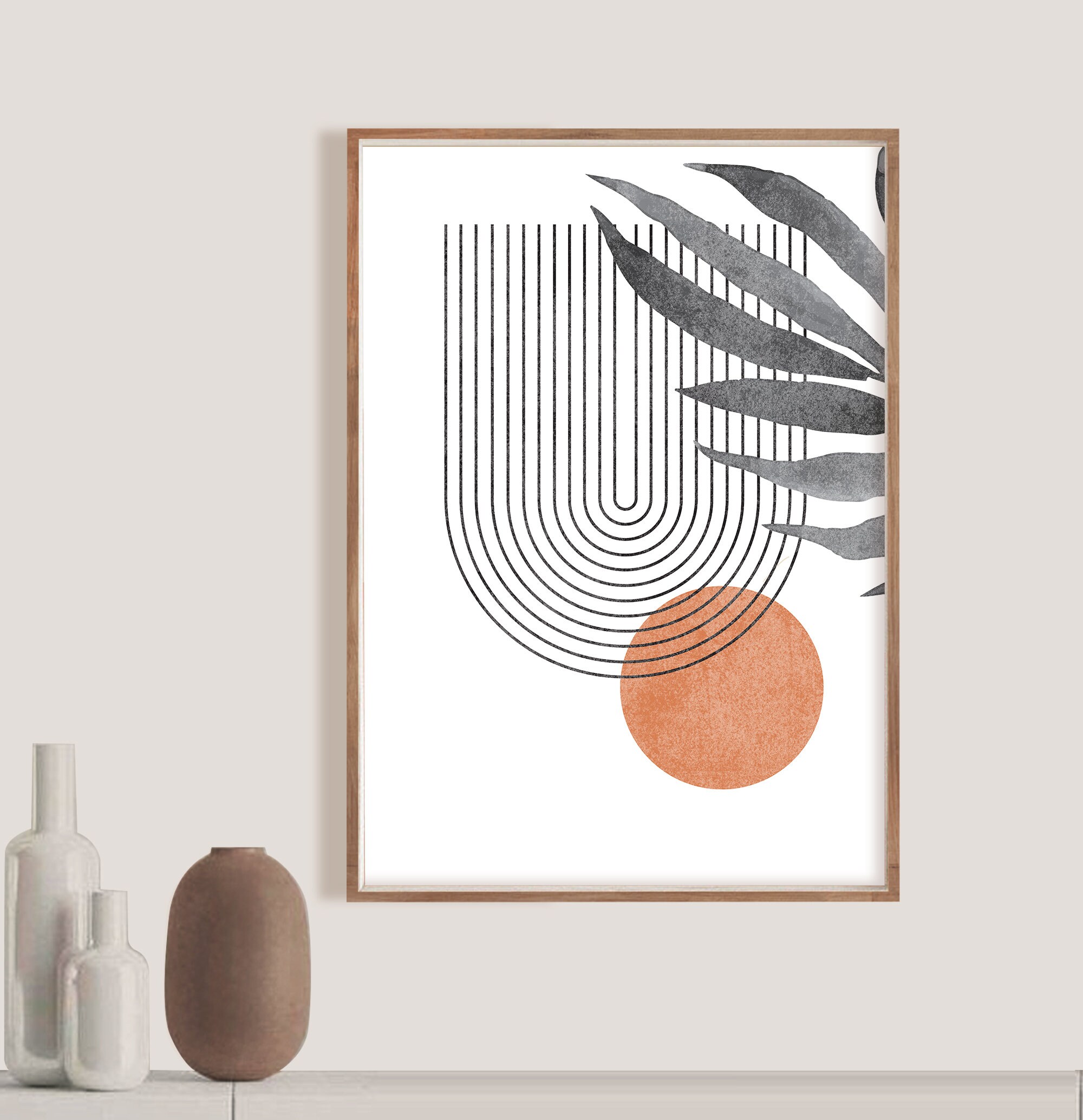 Mid Century Modern Art Print Set of 2 Abstract Geometric | Etsy