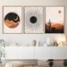 Mid Century Modern Art, Sun and Moon Print Set of 3, Scandinavian Art, Minimal Abstract Geometric art, Desert, Digital download, Boho Art 