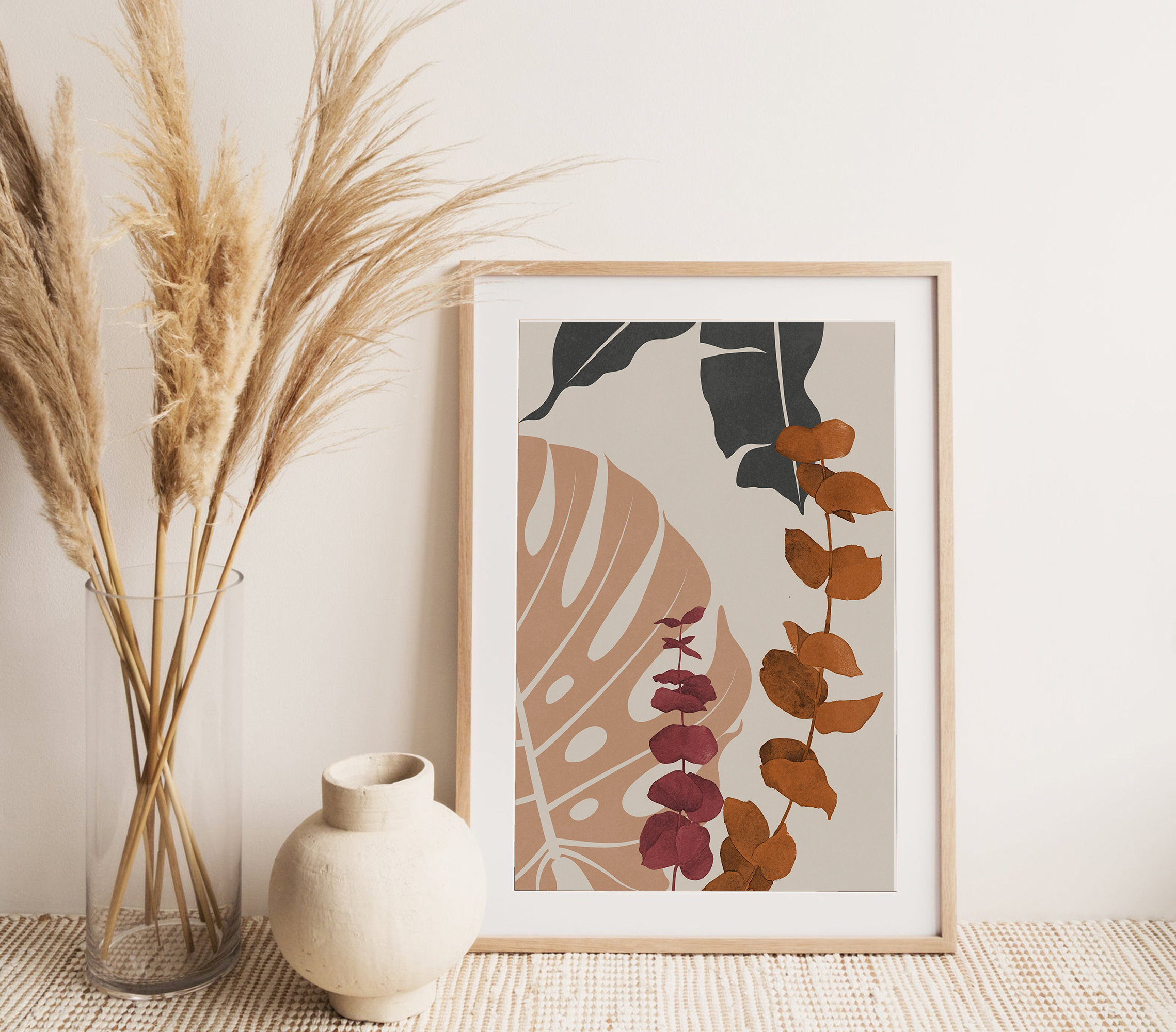 Boho Botanical Art Print Printable Wall Art Boho Wall Decor | Etsy