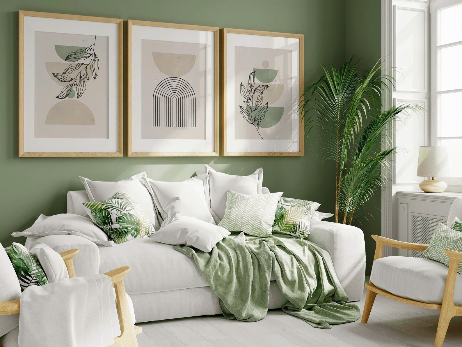 Botanical Wall Prints Sage Green Wall Prints Plant Wall Art - Etsy