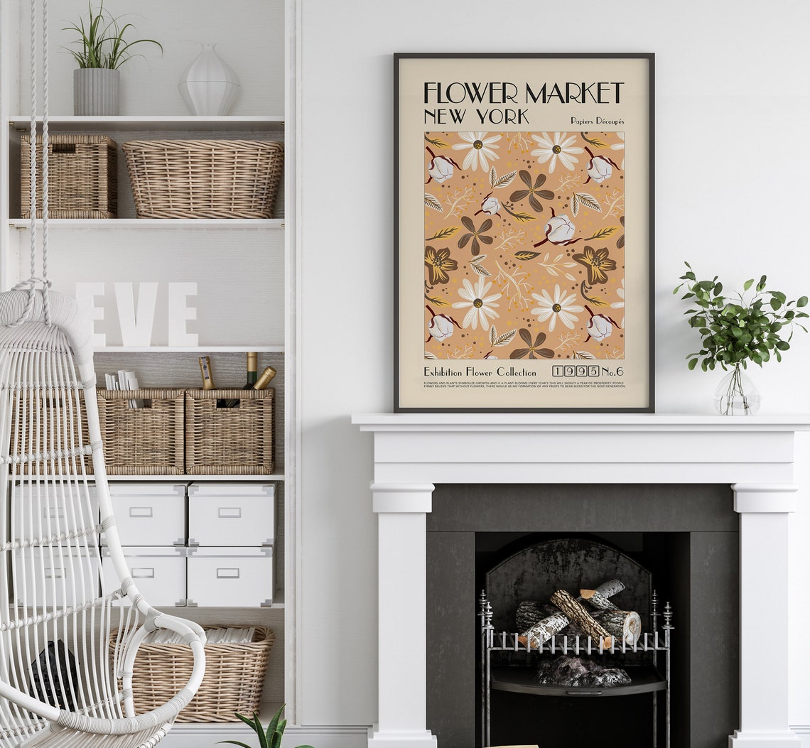 New York Flower Market Poster Flower Market Print Printable Etsy