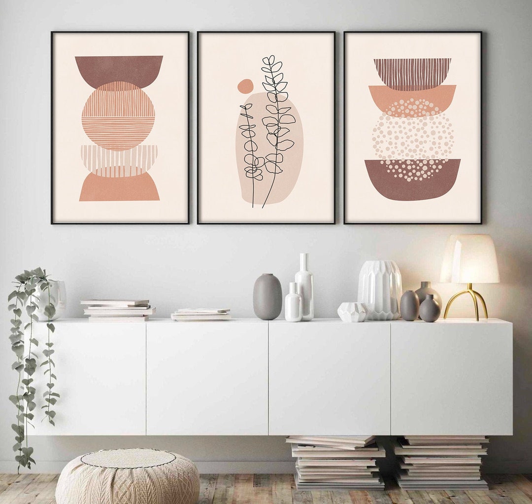 Gallery Wall Set Prints, Boho Art Set of 3 Prints, Printable Wall Art ...