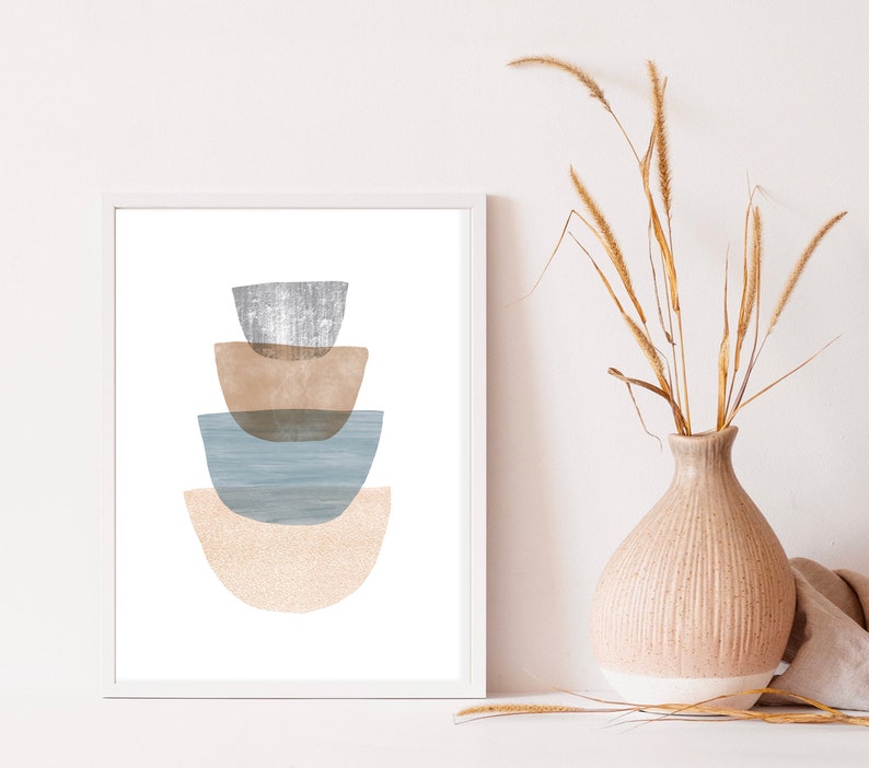 Geometric Printable Wall Art Digital Print Neutral Wall Art - Etsy
