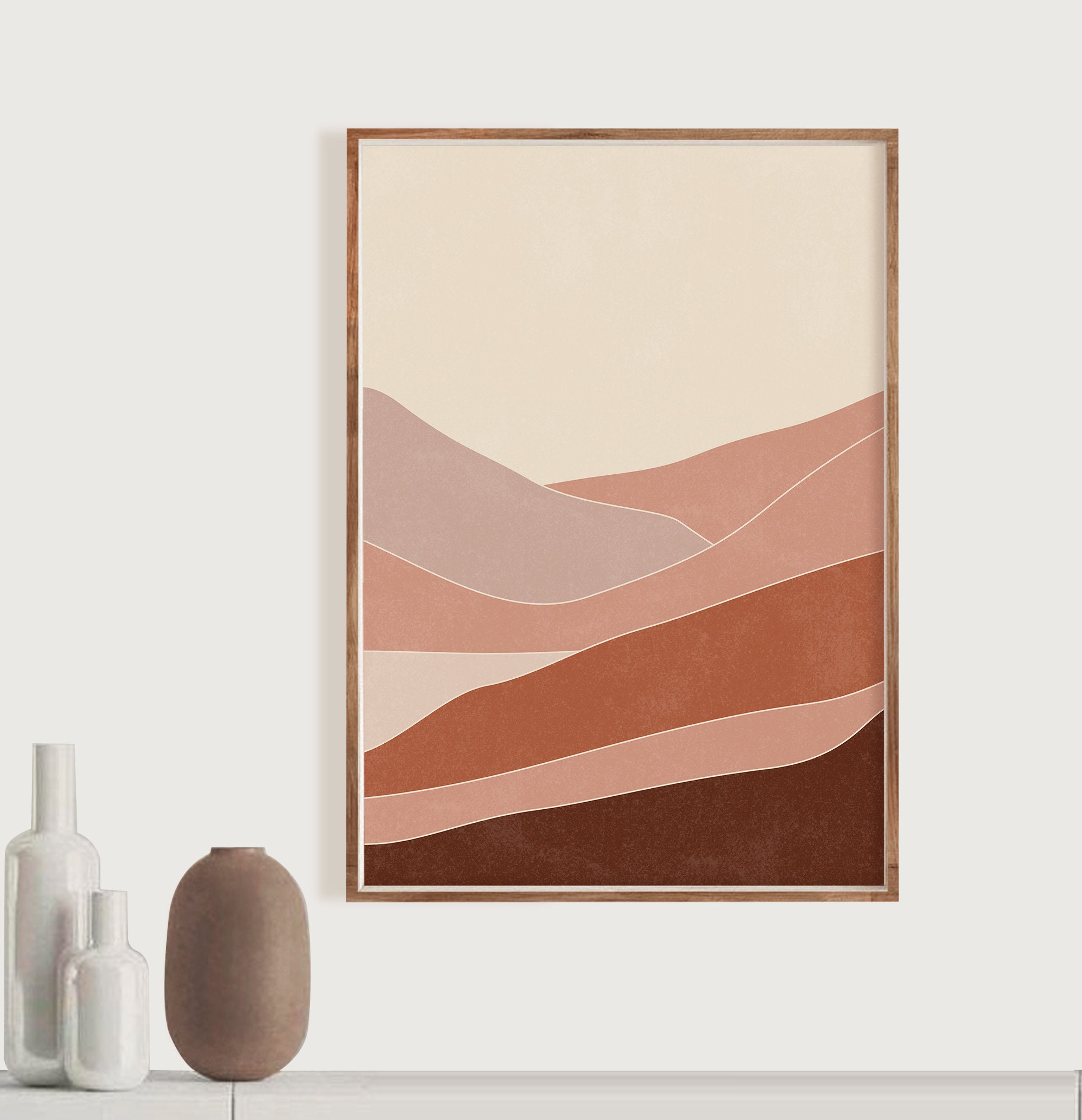 Orange Abstract Set of 2 Posters Large 24x36 Burnt Orange Abstract Painting  Canvas PRINTABLE Wall Art Minimalist Modern Artwork Boho Decor (Instant  Download) - …