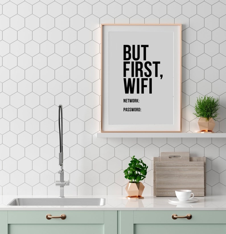 But First Wifi Printable Wall Art Home Decor Digital | Etsy