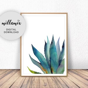 Kaktus Poster - Lookin Sharp - Druckbares Kunstwerk - Modernes Dekor - Kaktus Dekor - Kaktus Druck - Kaktus Malerei - Digitaldruck Aquarell