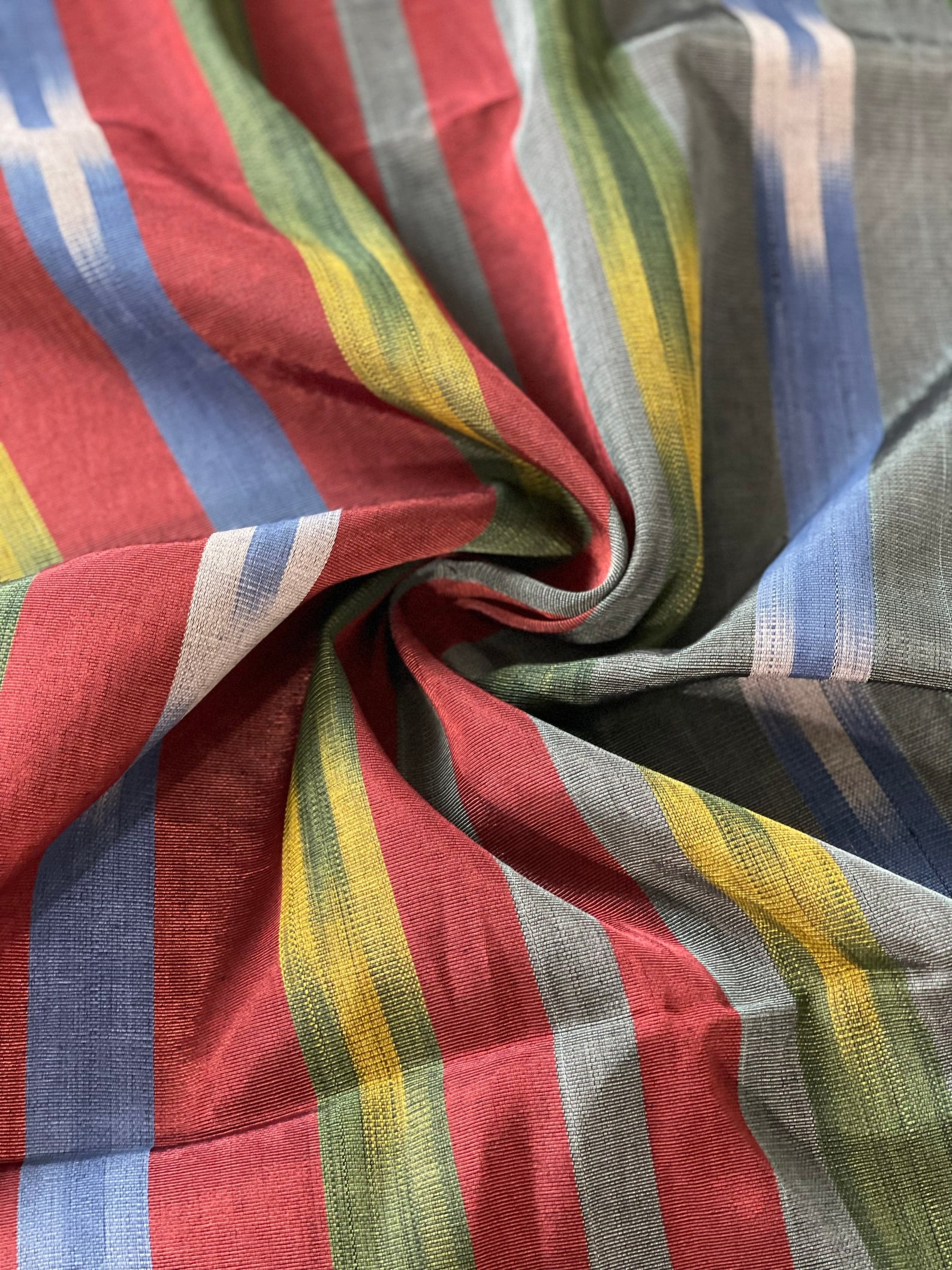 Handmade Turkish Fabric. Colorful Woven Fabric by the Yard. Silk and