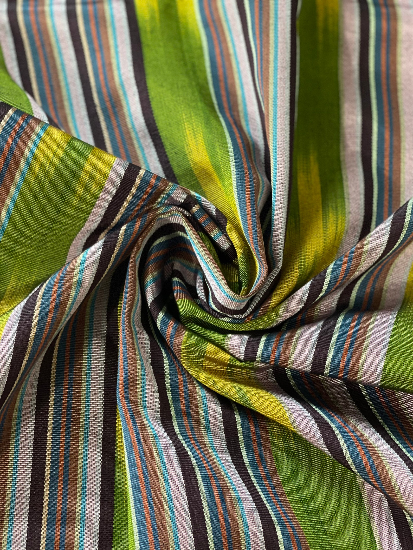 Multicolor Woven Turkish Fabric. Colorful Fabric by the Yard