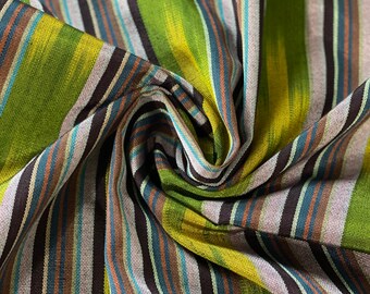 Multicolor Woven Turkish Fabric. Colorful fabric by the yard. Traditional Kutnu fabric. 19.5" wide.