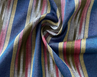 Colorful woven kutnu fabric by the yard. Silk and cotton handmade 19" wide Turkish kutnu fabric.
