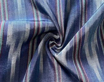 Historic kutnu fabric by the yard. Made with silk and cotton colorful and shiny kutnu fabric. 19.5" wide.