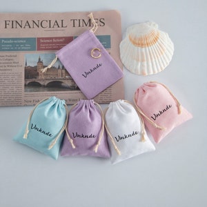100 pièces logo personnalisé emballage de bijoux pochette à cordon sacs de faveur de mariage pochettes cadeaux pur coton emballage livraison gratuite