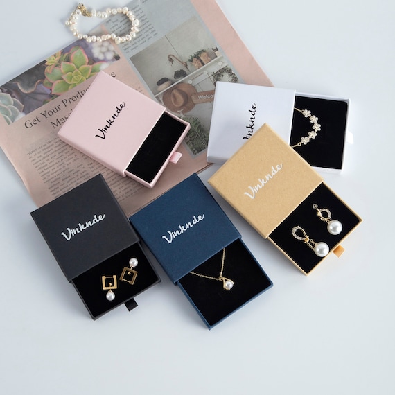50Pcs Custom Jewelry Drawer Boxes: Personalized Logo, Cardboard Packaging