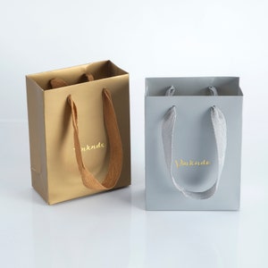 24 pezzi 12x6x16 cm logo personalizzato regalo sacchetto di carta borsa di carta kraft borse per addio al nubilato borse regalo di nozze borse per la spesa