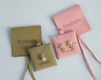 Custom Microfiber Jewelry Pouch with Logo - Personalized Envelope Bag