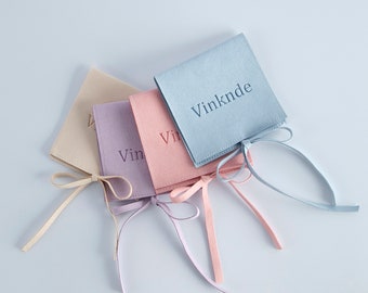 50Pcs Custom Microfiber Jewelry Pouch: Embossed Logo Envelope Bag