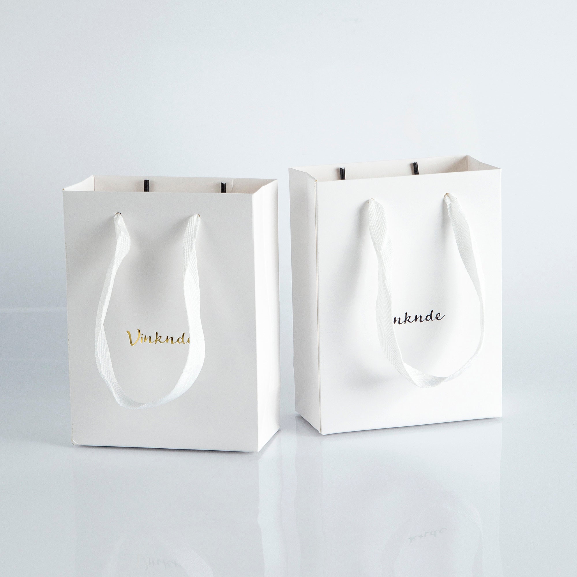 GIFTSAY 100 sacchetti di carta con anico piccolo, colore bianco, 15 x