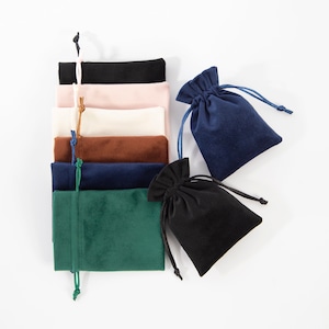 100 pièces bijoux en velours épais sacs à cordon en velours pochettes à bijoux boucles d'oreilles bague collier emballage sac cadeau en vrac sacs pour cadeaux de mariage