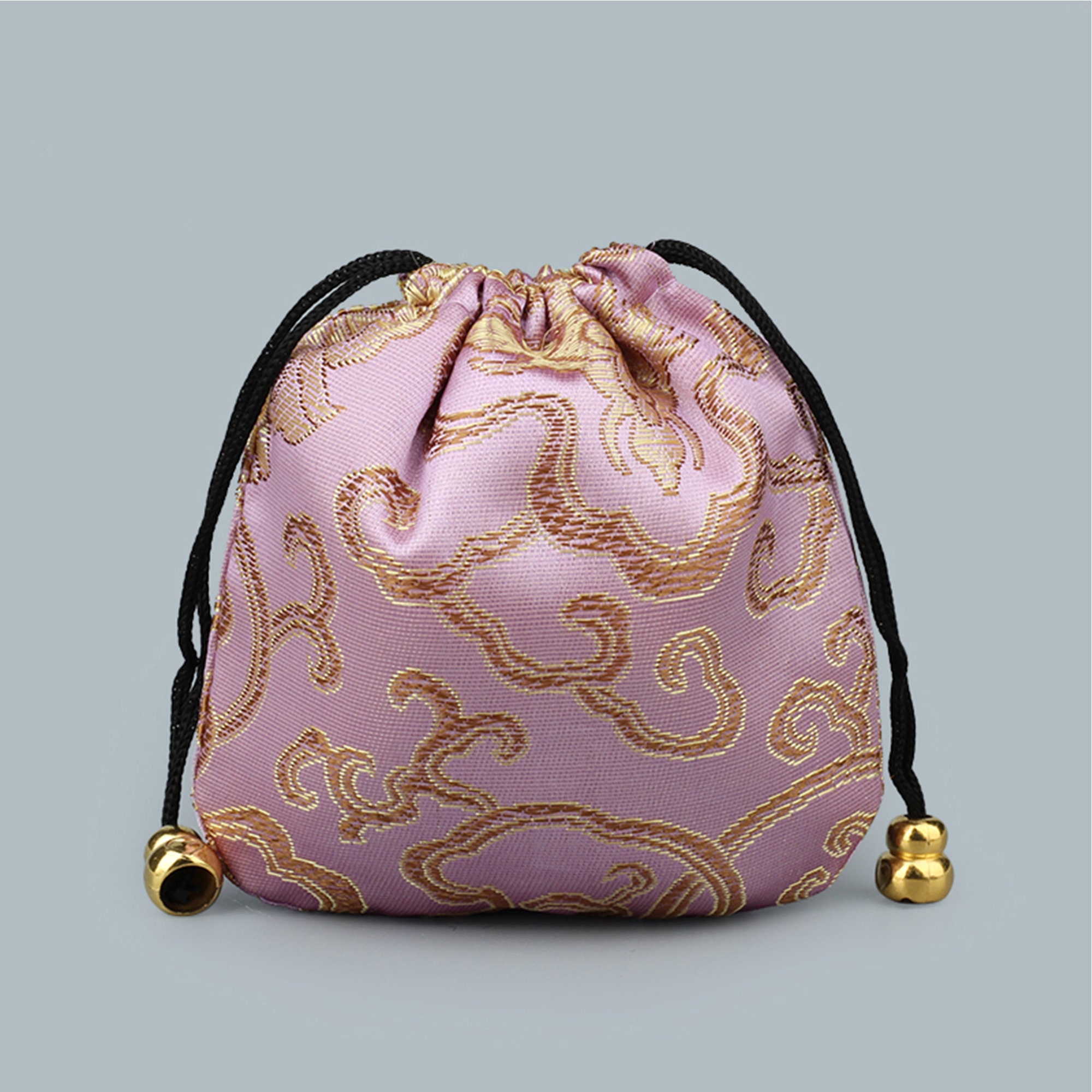 20 Silk Drawstring Bags Brocade Embroidered Jewelry Pouch Sachet Wallet Wedding Embroidered Brocade Silk Drawstring Pouch 11x11cm: 20pcs  main image 2
