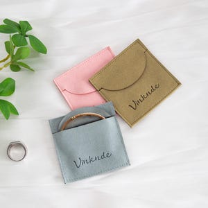 50pcs New Style Envelope personalized microfiber jewelry pouch earrings packaging pouch chic ring bags wholesale