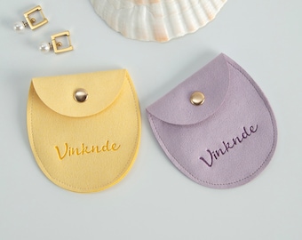 Personalized Microfiber Jewelry Pouch: Custom Logo Debossed Ring Bags
