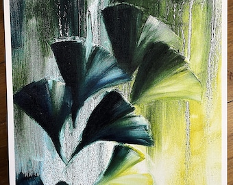 Gingko Leaf Original Painting - Art Print