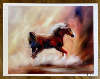 Arabian Horse Kentucky Fine Art Print - Original Oil Painting by Bre Kort